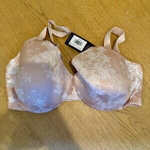 NWT Bali smoothing concealing light pink underwire lightly padded bra size 40D
